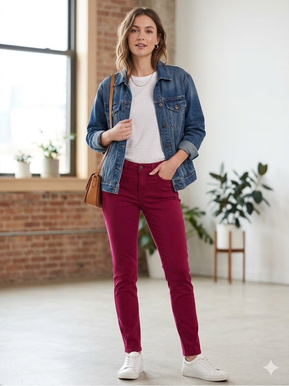 Women’s White House Black Market  Cranberry Stretch Denim Jeans